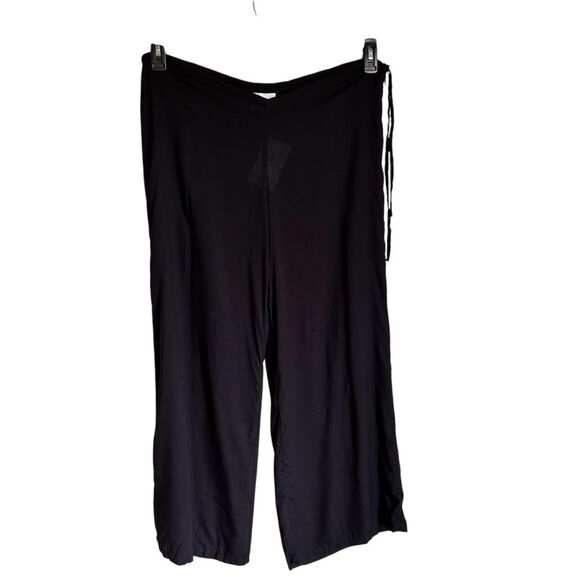 Tiare Teiti Black Lightweight Flowy Pants NWT Size Large - Picture 1 of 9